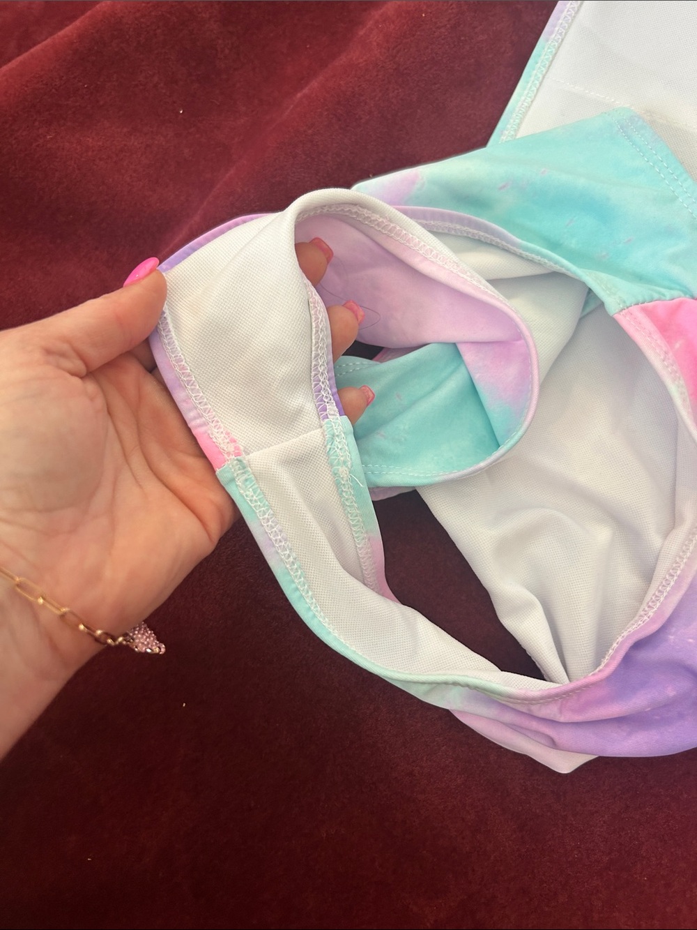 NWOT Tie Dye One Piece Multi-Way Swimsuit - size S - Picture 14 of 15